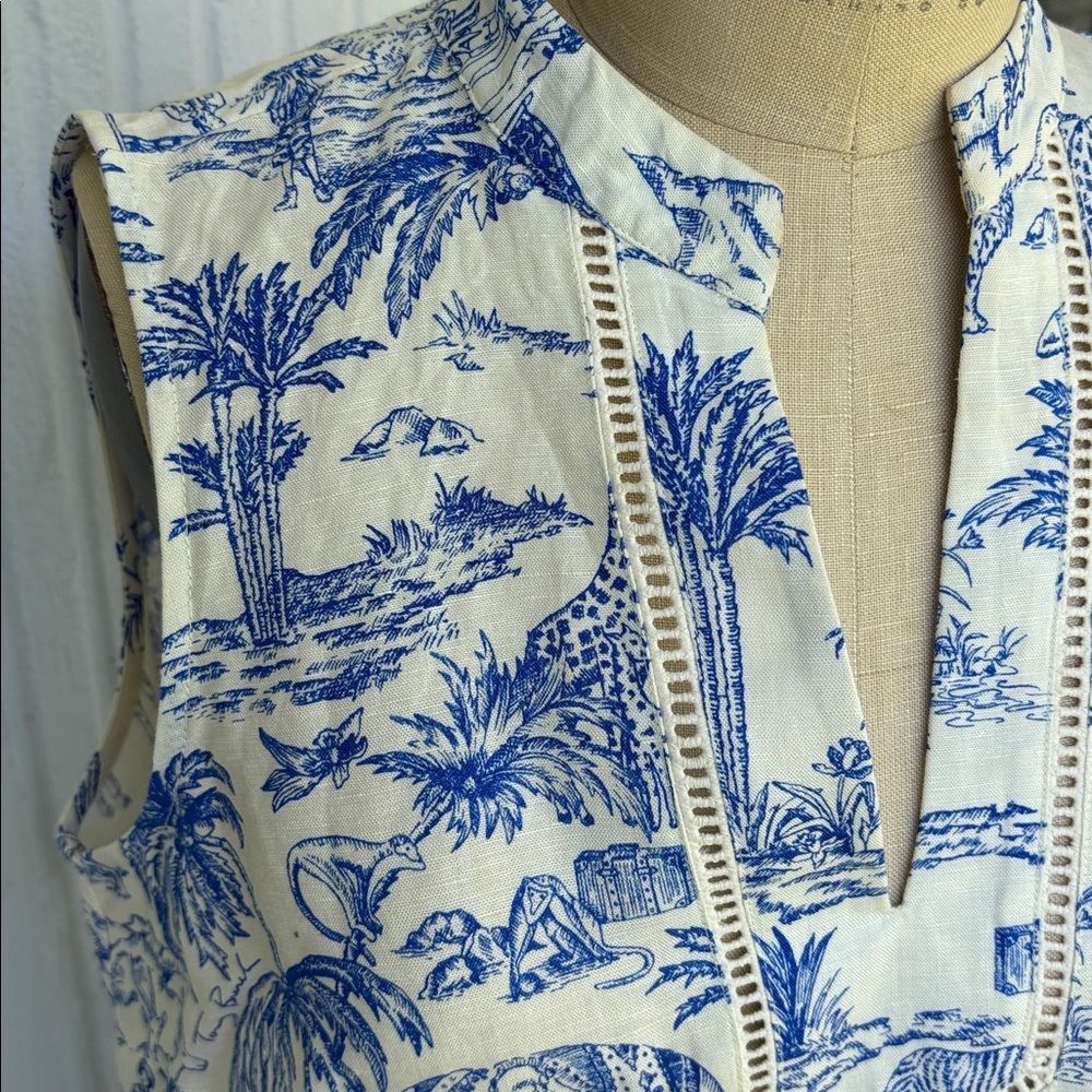 Tory Burch classic tunic linen blend dress - Picture 2 of 7